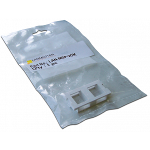 Modular insert for one or two Keystones for LAN-MB box, white